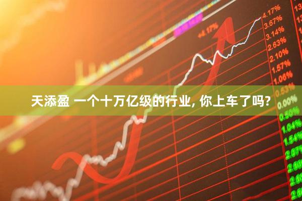 天添盈 一个十万亿级的行业, 你上车了吗?