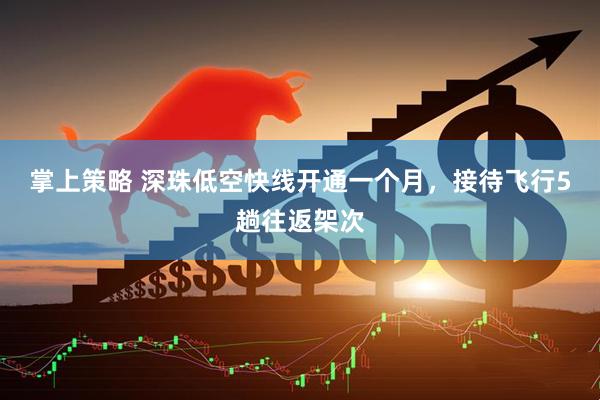 掌上策略 深珠低空快线开通一个月，接待飞行5趟往返架次